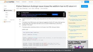 
                            7. Python Selenium Autologin issue incase the webform has no ...