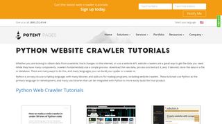 
                            1. Python Website Crawler Tutorials | Potent Pages