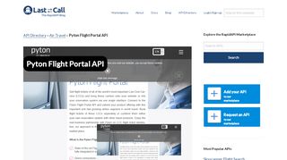 
                            4. Pyton Flight Portal API (Overview, Documentation ...
