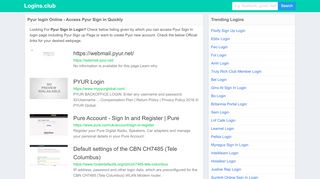 
                            6. Pyur login Online - Access Pyur Sign in Quickly - Logins.club