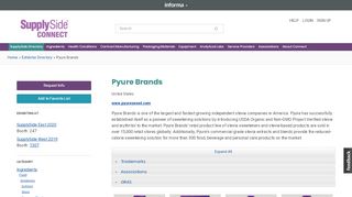 
                            9. Pyure Brands | Nutrition industry ingredients and ...