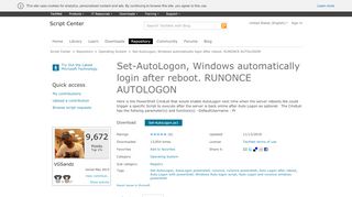 
                            3. Q and A - Script Set-AutoLogon, Windows automatically ...