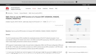 
                            7. Q&A: How to use the WPS function of a Huawei ONT (HG8045A ...