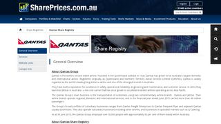 
                            3. Qantas Share Registry, Share Registry | SharePrices