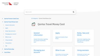 
                            9. Qantas Travel Money Card - Help and Support - Qantas Money