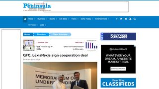 
                            9. QFC, LexisNexis sign cooperation deal - The Peninsula Qatar