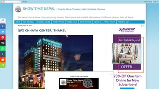 
                            3. QFX CHHAYA CENTER, THAMEL | Show Time Nepal, Events, Movie ...
