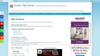 
                            5. QFX Cinemas | Show Time Nepal, Events, Movie Theaters ...