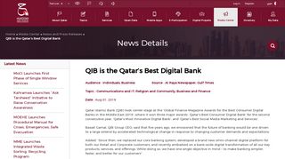 
                            7. QIB is the Qatar's Best Digital Bank - Hukoomi - Qatar E-government