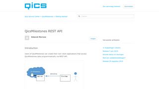 
                            6. QicsMilestones REST API – Qics Service Center