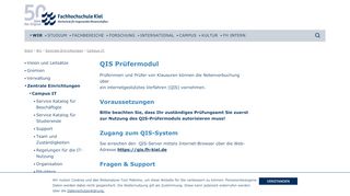 
                            4. QIS Prüfermodul | Fachhochschule Kiel