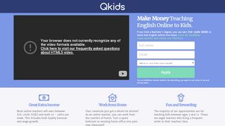 
                            6. Qkids - Apply to Teach Kids English Online