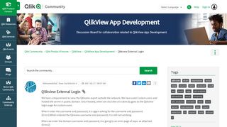 
                            1. Qlikview External Login - Qlik Community
