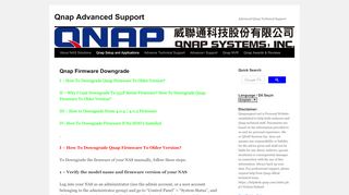 
                            7. Qnap Firmware Downgrade | Qnap Advanced Support