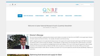 
                            7. QNRF Newsletter > Home