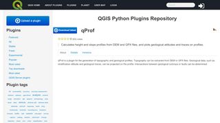 
                            2. qProf - QGIS Python Plugins Repository