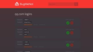 
                            10. qq.com passwords - BugMeNot