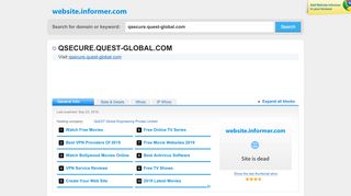 
                            3. qsecure.quest-global.com at Website Informer. Visit Qsecure Quest ...