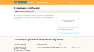 
                            7. Qsecure.quest-global.com server and hosting history