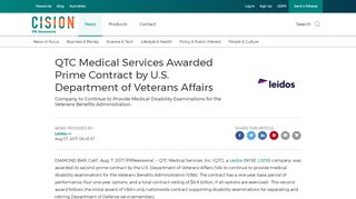 
                            7. QTC Medical Services Awarded Prime Contract by U.S ...