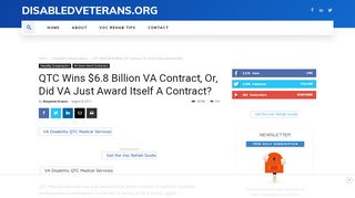 
                            4. QTC Wins $6.8 Billion VA Contract, Or, Did VA Just Award ...
