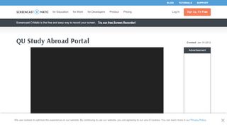 
                            8. QU Study Abroad Portal - Screencast-O-Matic