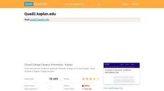 
                            7. Quad2.kaplan.edu: Closed College Campus Information - Kaplan