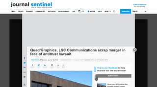 
                            9. Quad/Graphics, LSC Communications scrap merger in face of ...