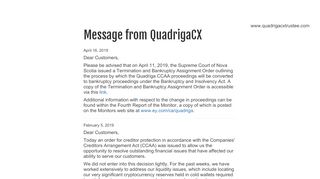 
                            2. QuadrigaCX