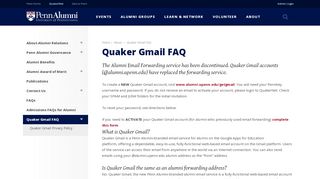 
                            7. Quaker Gmail FAQ - Penn Alumni