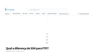 
                            1. Qual a diferença de SSH para FTP? - TecMundo