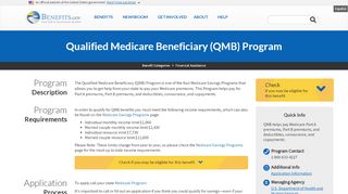 
                            2. Qualified Medicare Beneficiary (QMB) Program | Benefits.gov
