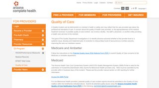 
                            9. Quality of Care | Arizona Complete Health