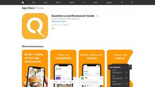 
                            3. ‎Quandoo:Local Restaurant Guide on the App Store