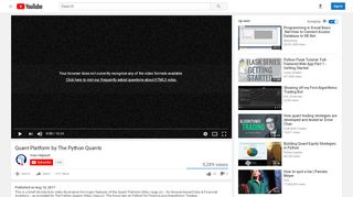 
                            7. Quant Platform by The Python Quants - YouTube
