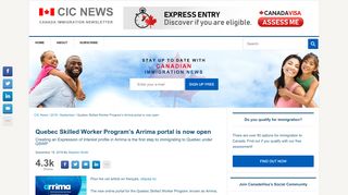 
                            3. Quebec Skilled Worker Program's Arrima portal is now open | Canada ...