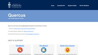 
                            1. Quercus – Learning Management System - UTSC - University of Toronto