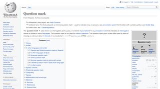 
                            7. Question mark - Wikipedia
