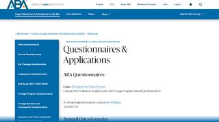
                            4. Questionnaires - American Bar Association