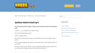 
                            7. Questions related to Email Log In – Habbo.com Customer ...
