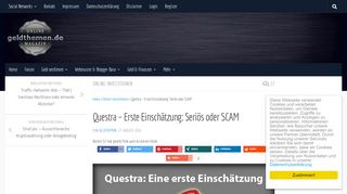 
                            5. Questra - Erste Einschätzung: Seriös oder SCAM | geldthemen.de