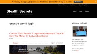 
                            2. questra world login | | Stealth Secrets