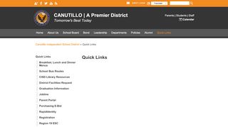 
                            1. Quick Links - Canutillo Independent School District