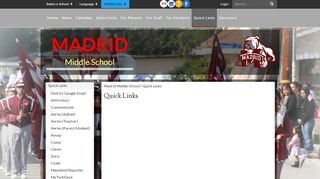 
                            1. Quick Links - Madrid Middle School