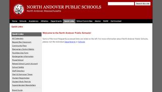 
                            4. Quick Links - North Andover Public Schools