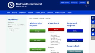 
                            2. Quick Links - Northwest School District