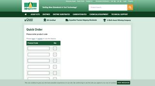 
                            3. Quick Order | Login to Enable Quick Order - Megazyme
