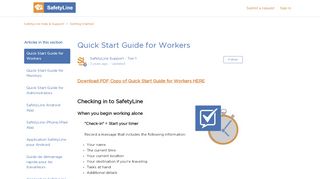 
                            4. Quick Start Guide for Workers – SafetyLine Help & Support