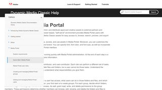 
                            9. Quick Start: Media Portal - Adobe