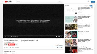 
                            7. Quick Thoughts with KJ: Lighting and Locations Q & A - YouTube